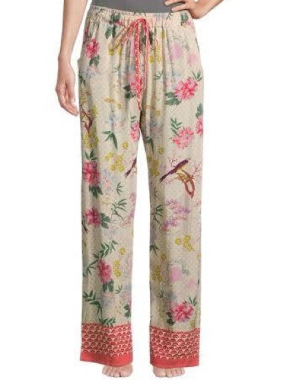 World Market Himari Grove Multicolor Floral Wide Leg Pajama Pants Lounge Sz S/M